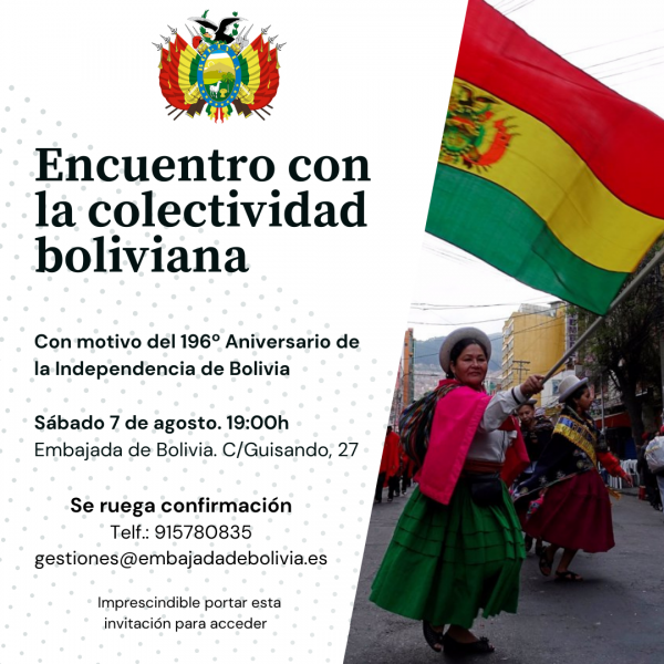 Actos Por El Día De La Independencia De Bolivia Embajada De Bolivia En España 2463