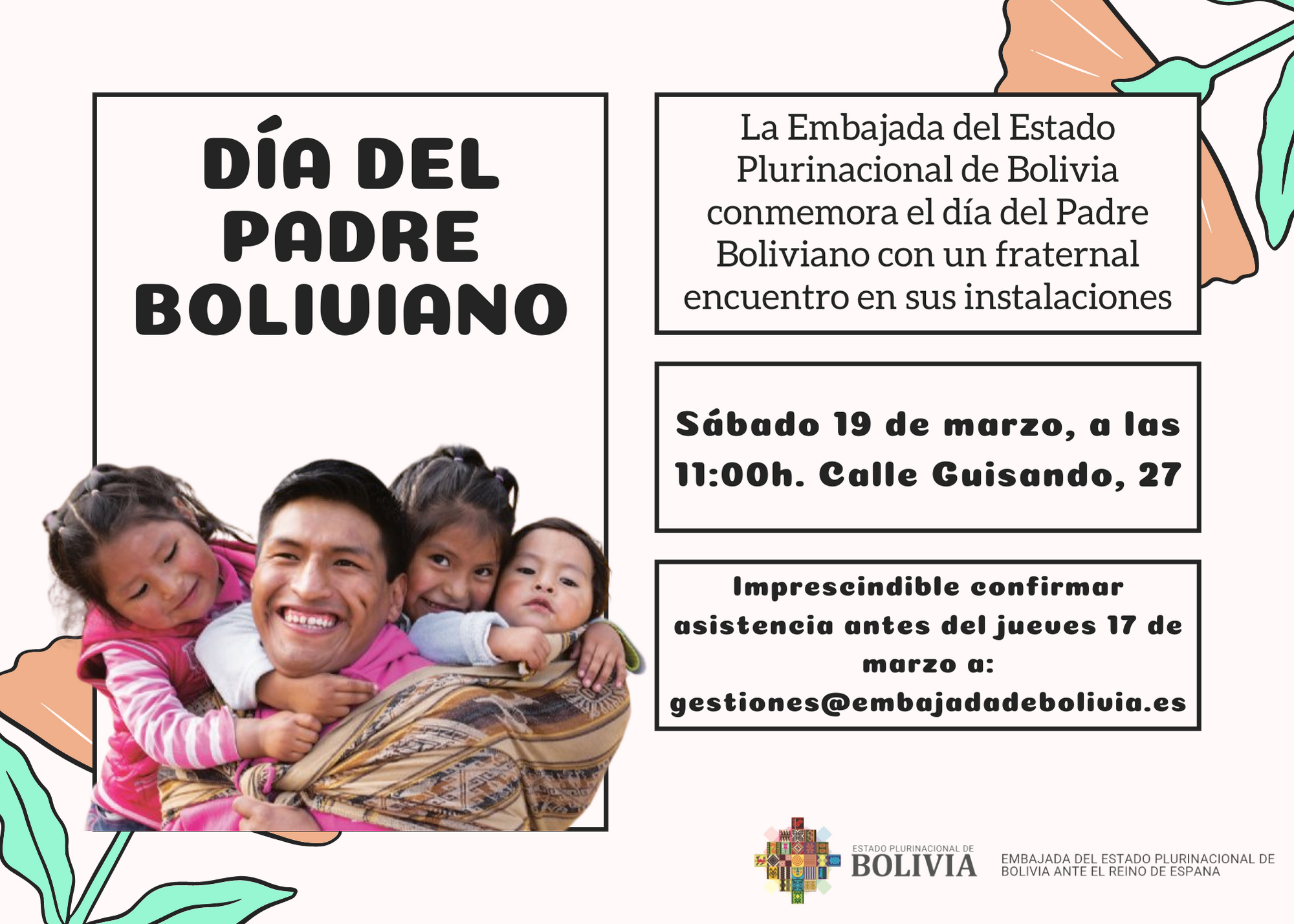 Conmemoración del Día del Padre Boliviano – Embajada de Bolivia en España
